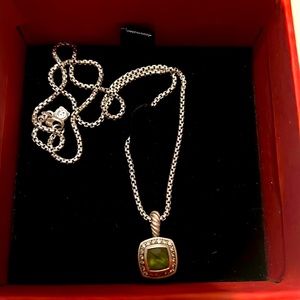 David Yurman Peridot Albion Pendant Necklace